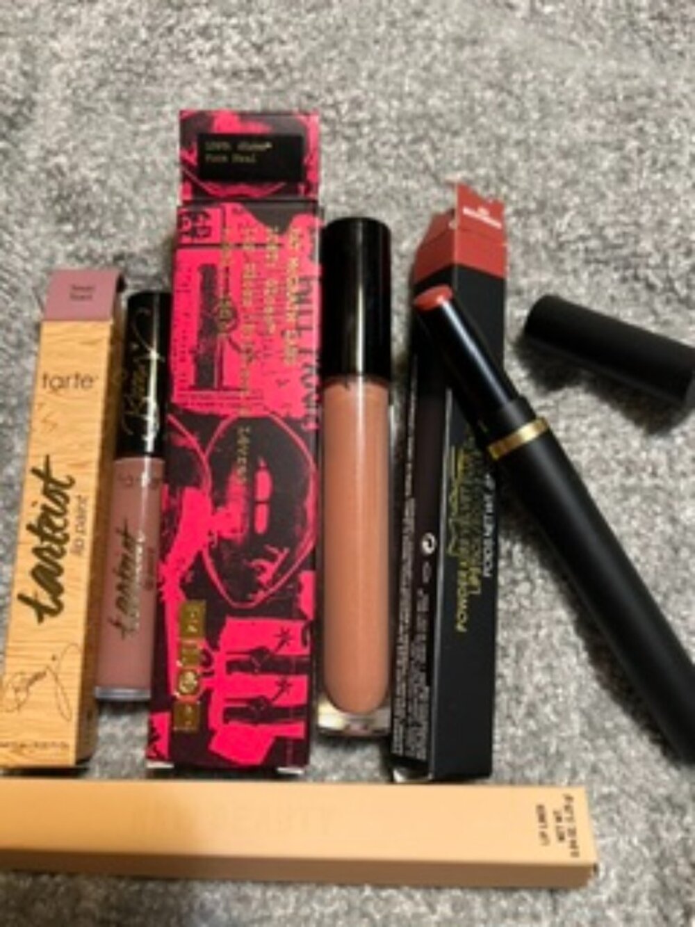 NWT in Box Luxury Lipstick Bundle (4 pieces) inc. MAC, Tarte, P. McGrath, & KKW